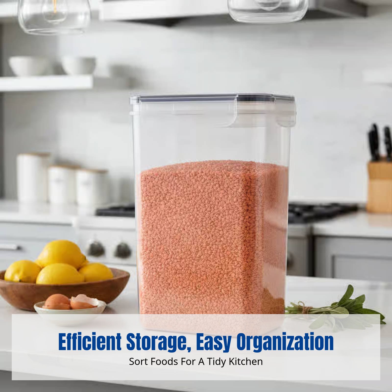 Food Storage Organization - 밀폐 식품 보관 용기 세트, 대용량,