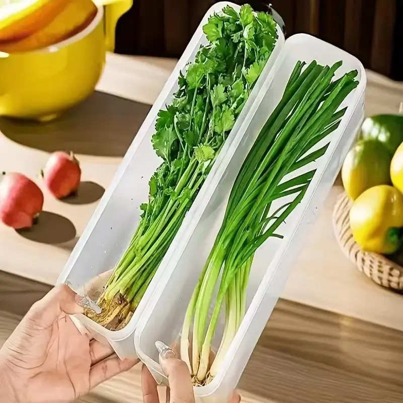 Stackable Pantry Bin - 대형 직사각형 식품 보관 용기, 재사용