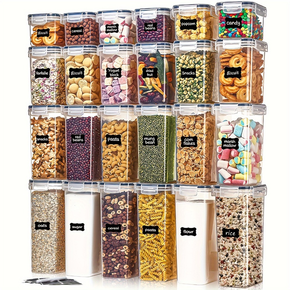 Food Storage Organization - 밀폐용기 24피스 세트 용기 12개 뚜껑