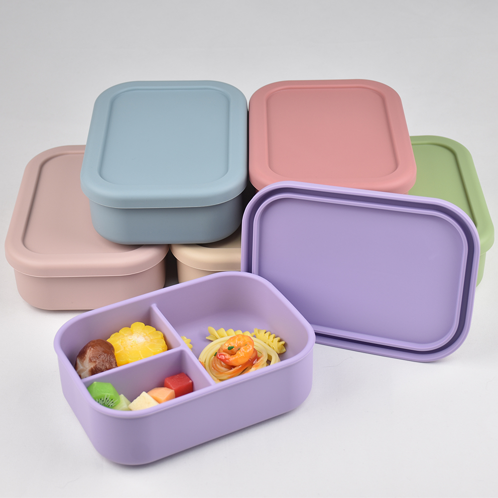 Food Storage 30 Years - 3칸 식품 등급 실리콘 벤토 도시락
