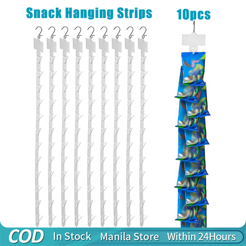 Food Storage Types - 10Pcs 플라스틱 투명한 스낵 교수형 스트립