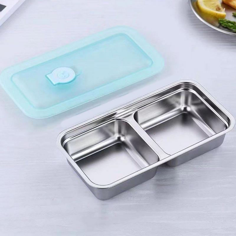 Food Storage With Compartments - 304 스테인레스 스틸 점심 도시락 상자