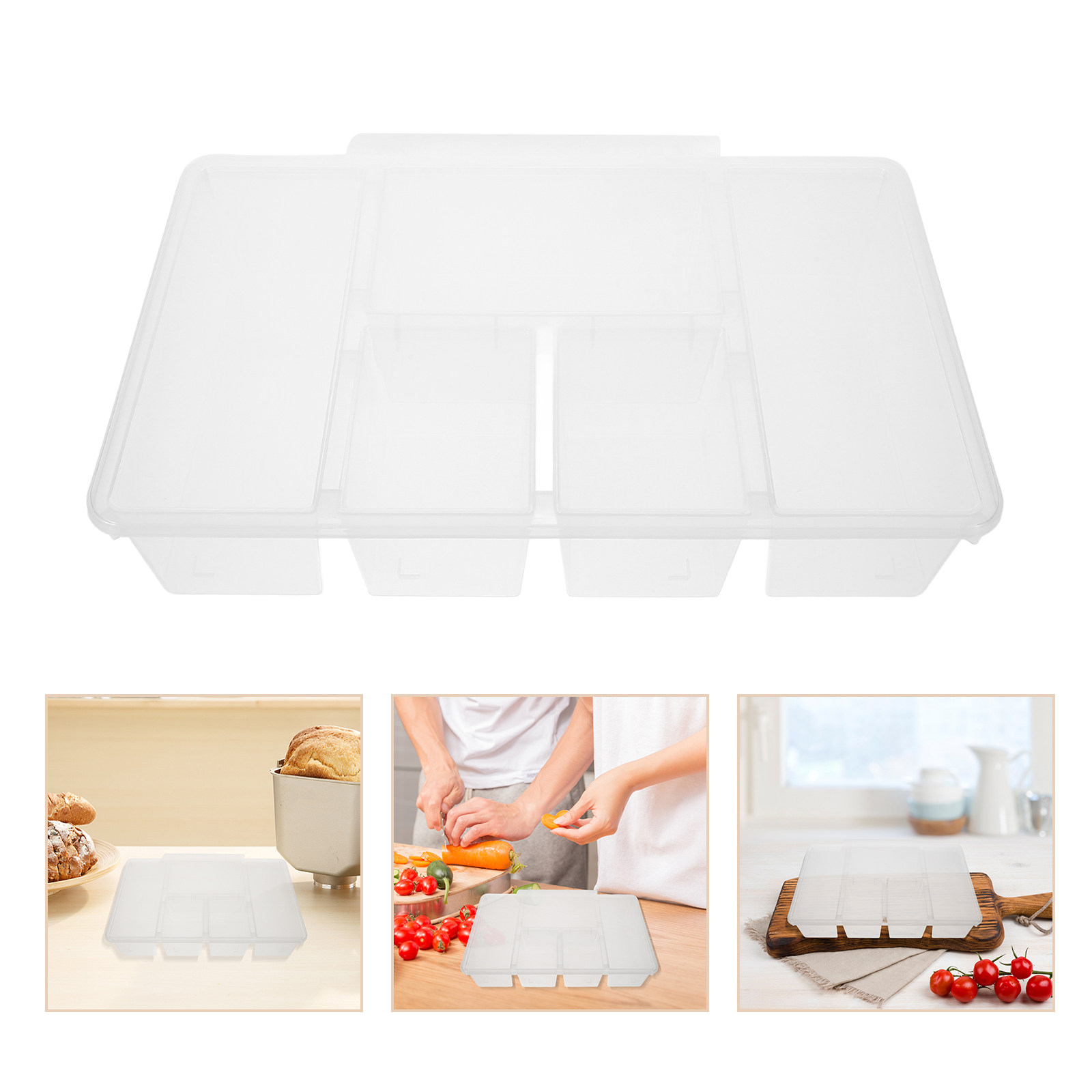 Food Storage With Compartments - 5칸 야채 보관함 식품 저장 용기