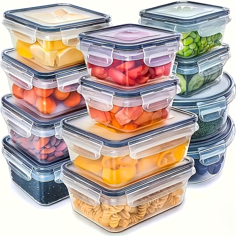 Food Storage Organization - 8Pcs 용기 4개 뚜껑 4개 세트