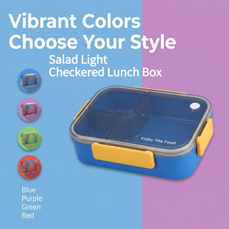 Food Storage With Compartments - 색상이 변하지 않는 누수 방지 도시락,