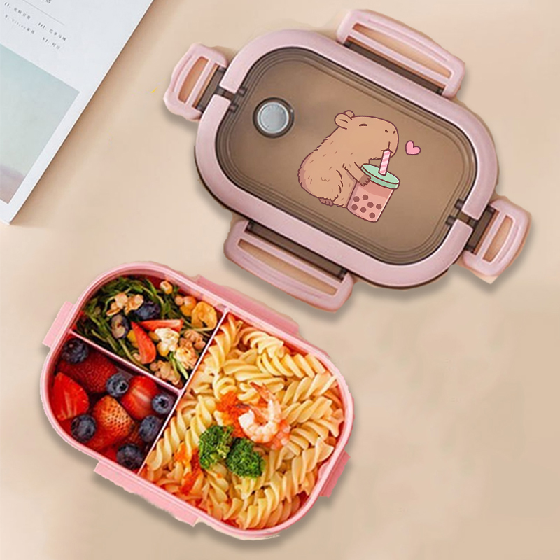 Food Storage Containers Set - Capybara 도시락 상자 애니메이션 동물 인쇄
