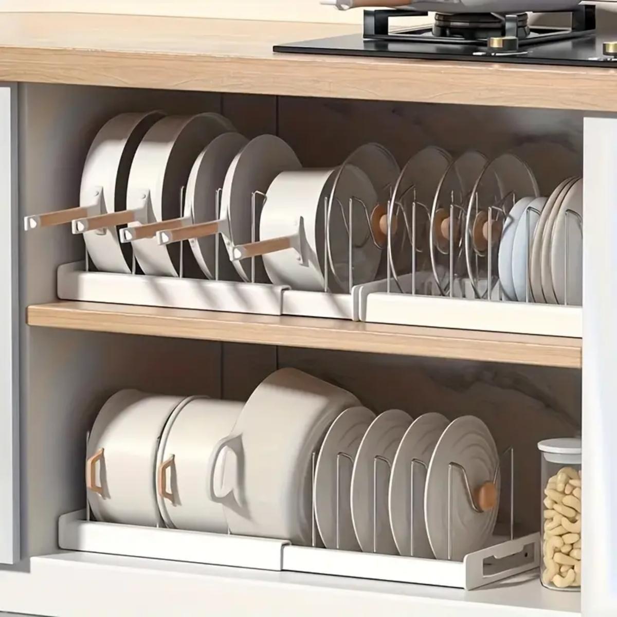 Food Storage Cabinet For Kitchen - 확장형 주방 냄비 프라이팬 정리대, 7개의