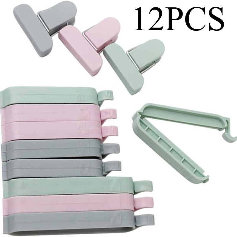 Food Storage Plastic Bag - 12pcs 혼합 색상 플라스틱 씰링 클립