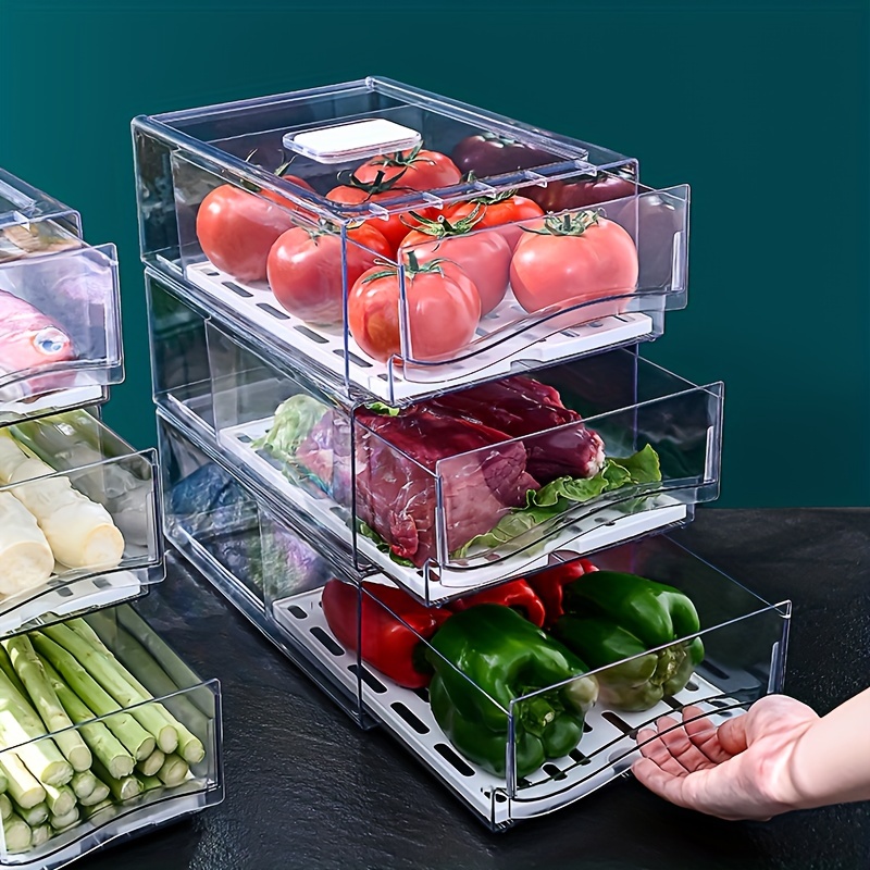 Food Storage Types - 1pc주방 냉장고 보관 상자 서랍 유형