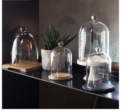 Food Storage Glass Set - 유리 신선 보관 덮개 케이크 접시