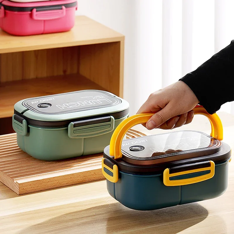 Food Storage With Compartments - 핫 싱글 이중 레이어 도시락통 과일