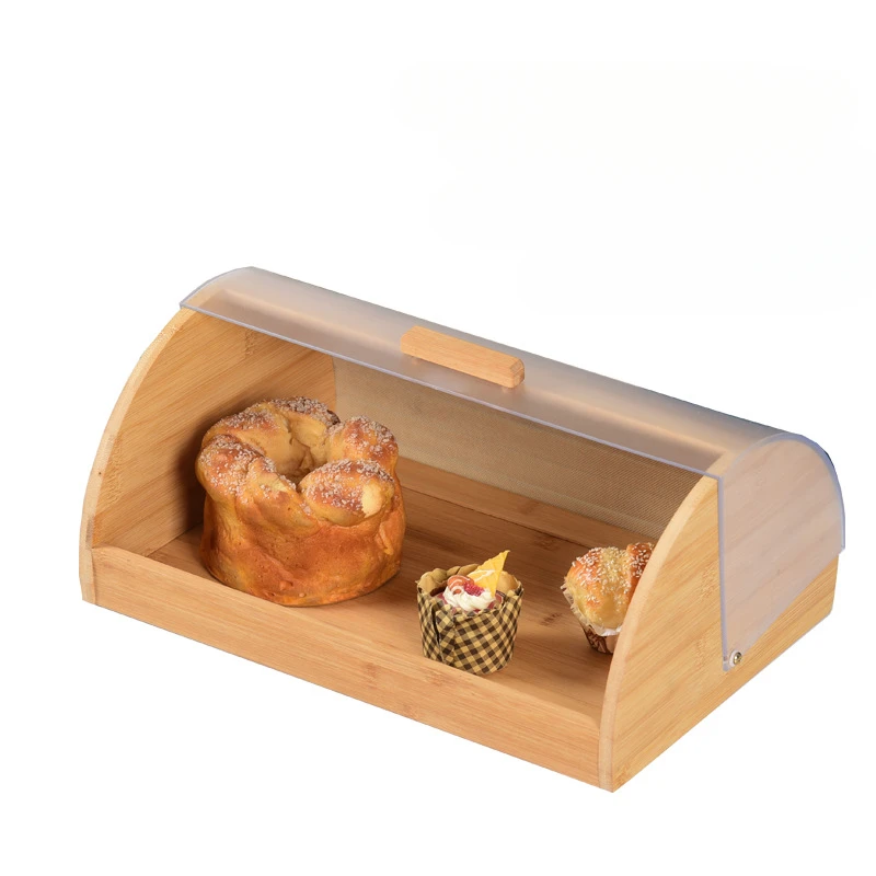 아크릴 투명 뚜껑이 있는 대나무 빵 상자, 주방 용품  - Food Storage Acrylic Containers 리뷰 및 가격