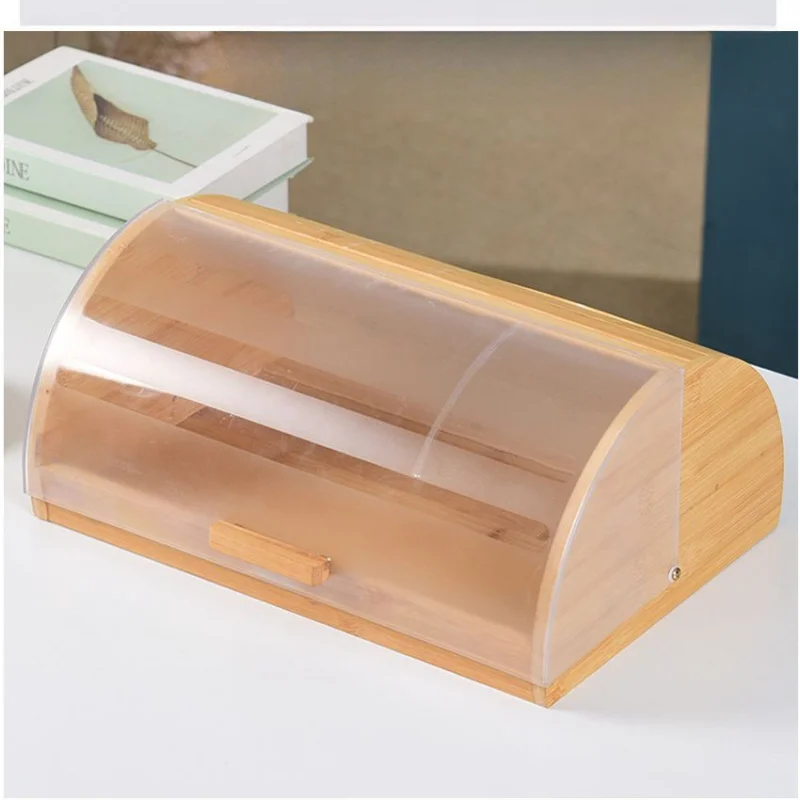 아크릴 투명 뚜껑이 있는 대나무 빵 상자, 주방 용품  - Food Storage Acrylic Containers 리뷰 및 가격