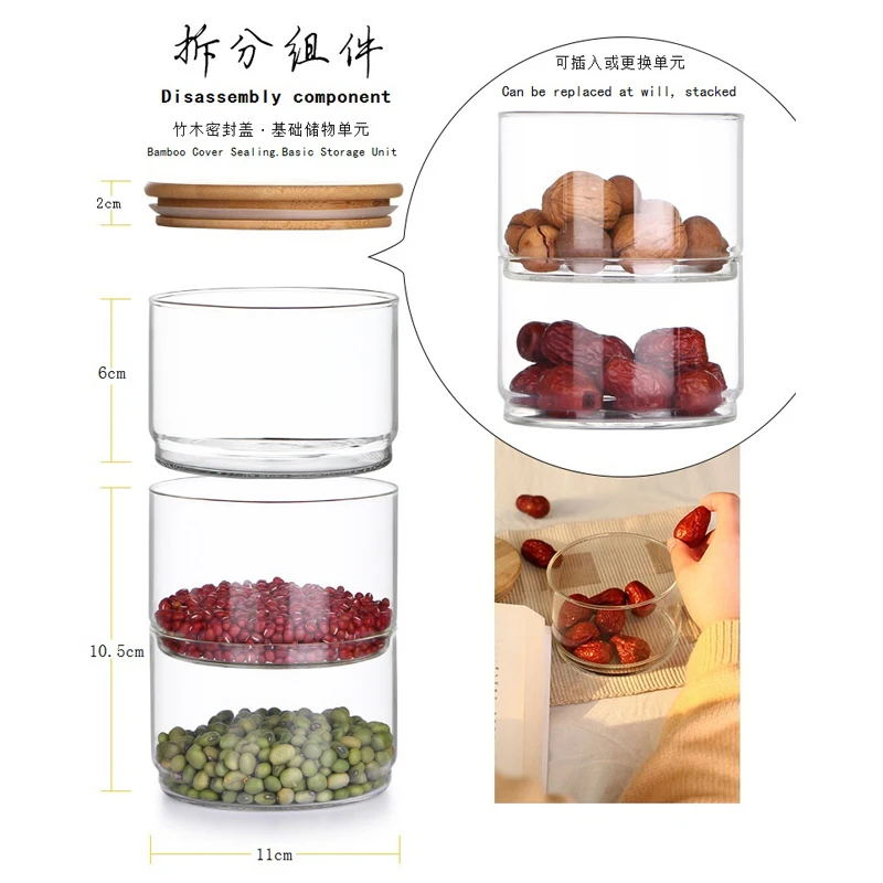 새로운 1200ml 3중 유리 용기 세트, 건조 향신료 - Food Storage Glass Set 리뷰 및 가격