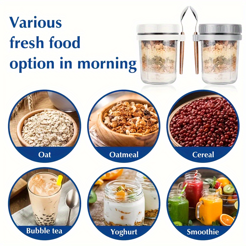 1개/2개 유리 오트밀 컵, 뚜껑과 스푼이 있는 오버나 - Food Storage Glass Set 리뷰 및 가격