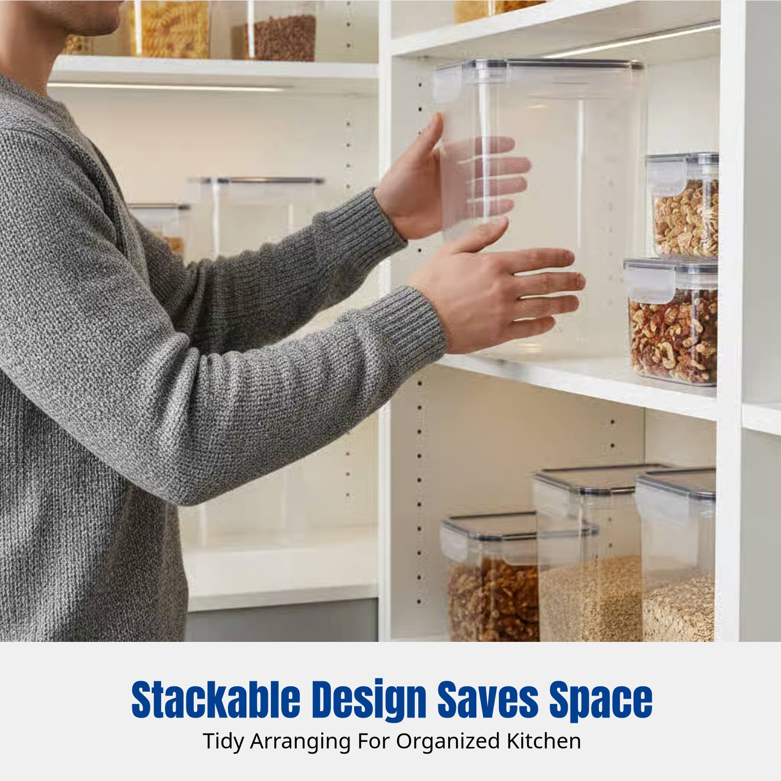 밀폐 식품 보관 용기 세트, 대용량, 투명, 쌓을 수  - Food Storage Organization 리뷰 및 가격