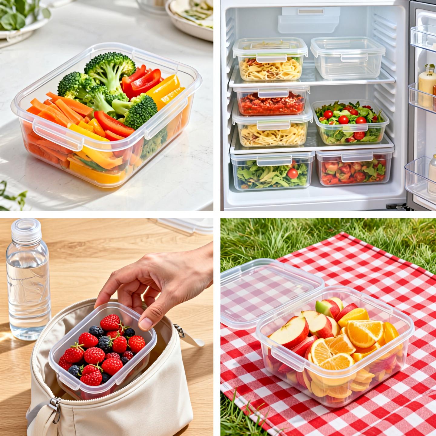 40개의 밀폐 식품 보관 용기 세트, 20개의 투명 플 - Stackable Pantry Bin 리뷰 및 가격