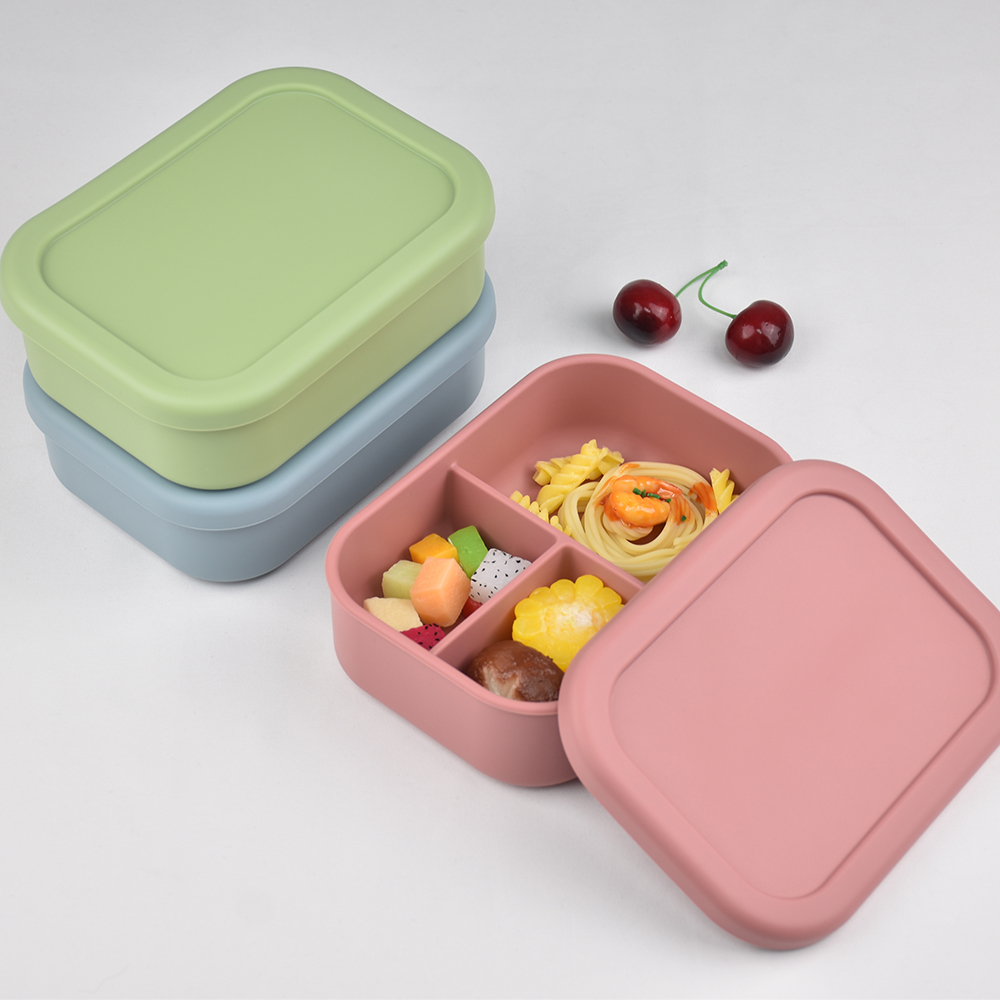 3칸 식품 등급 실리콘 벤토 도시락 - 누출 방지, 전 - Food Storage 30 Years 리뷰 및 가격