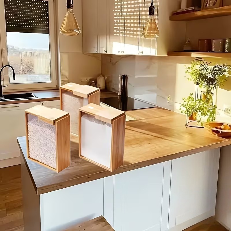 밀레, 적두, 건조식품 보관용 대형 스택형 대나무 보관 - Stackable Pantry Bin 리뷰 및 가격