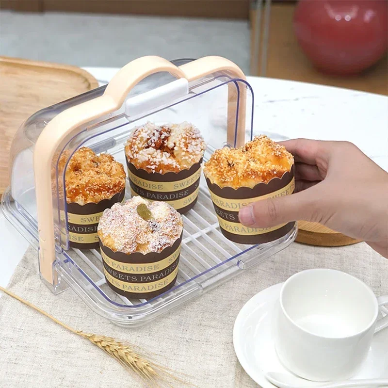 다목적 투명 케이크 빵 페이스트리 보관함 캐리어, 방진 - Food Storage Acrylic Containers 리뷰 및 가격