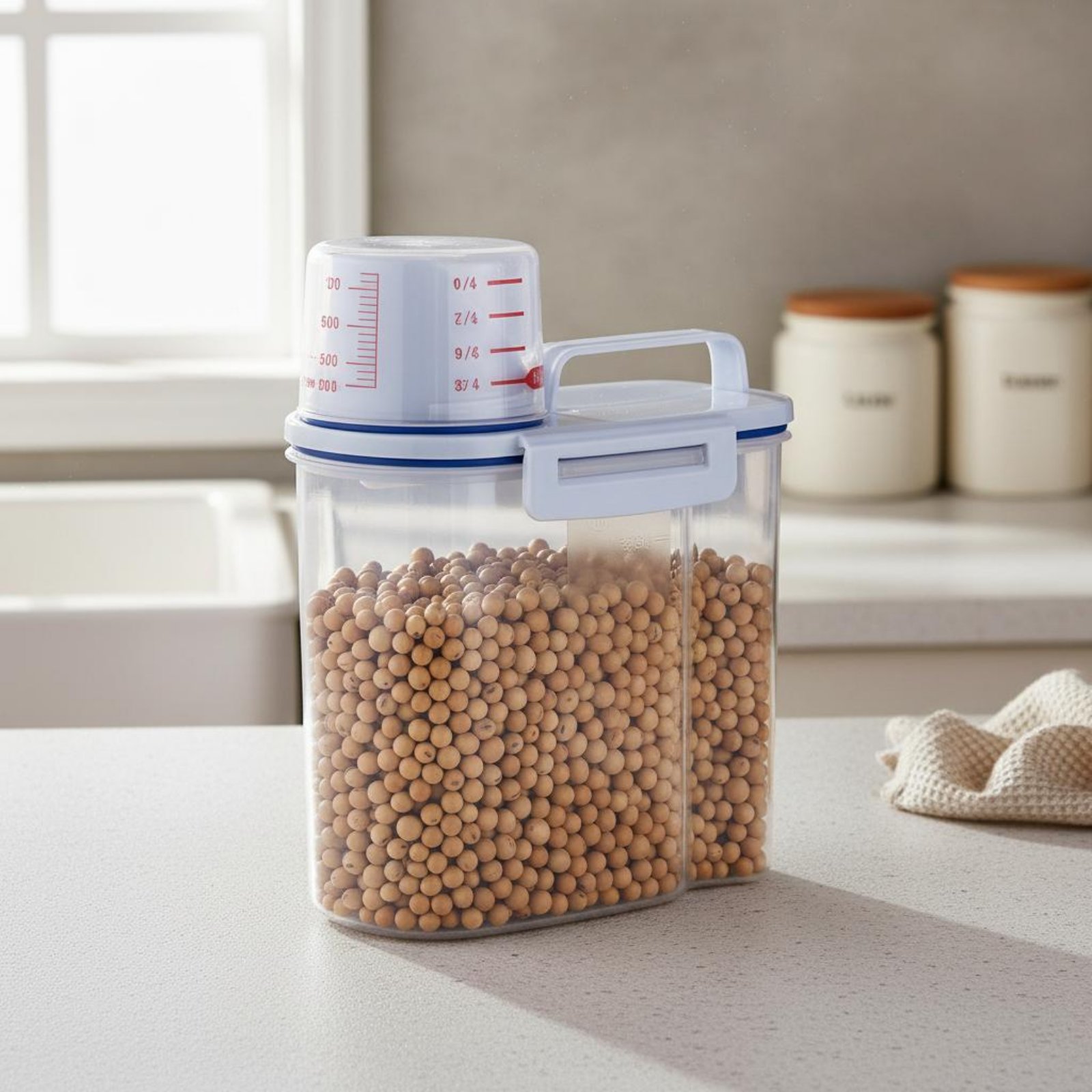 쌀 보관 용기 안전 쌀 디스펜서 계량 기능이 있는 건식 - Food Storage In Pantry 리뷰 및 가격