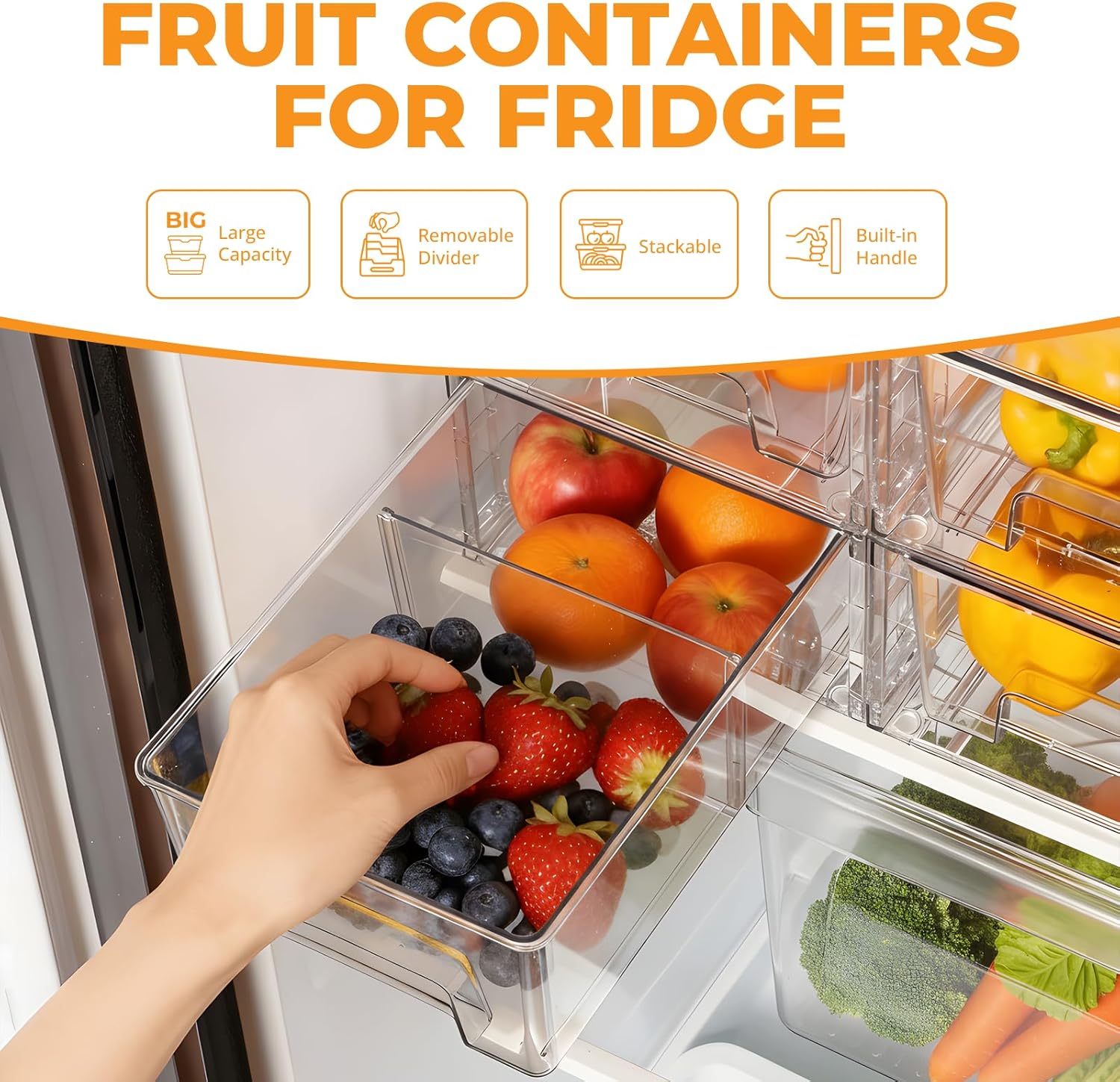 2팩형 적층형 수납 서랍, 손잡이와 이동식 칸막이가 있 - Stackable Pantry Bin 리뷰 및 가격
