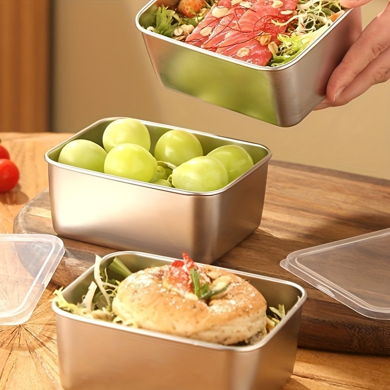 3/6개 스테인리스 스틸 직사각형 음식 보관 용기(뚜껑 - Food Storage Stainless Steel 리뷰 및 가격