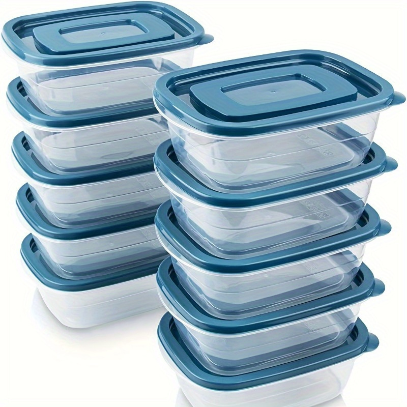 6개의 투명한 쌓을 수 있는 플라스틱 식품 보관 용기  - Food Storage Containers Set 리뷰 및 가격