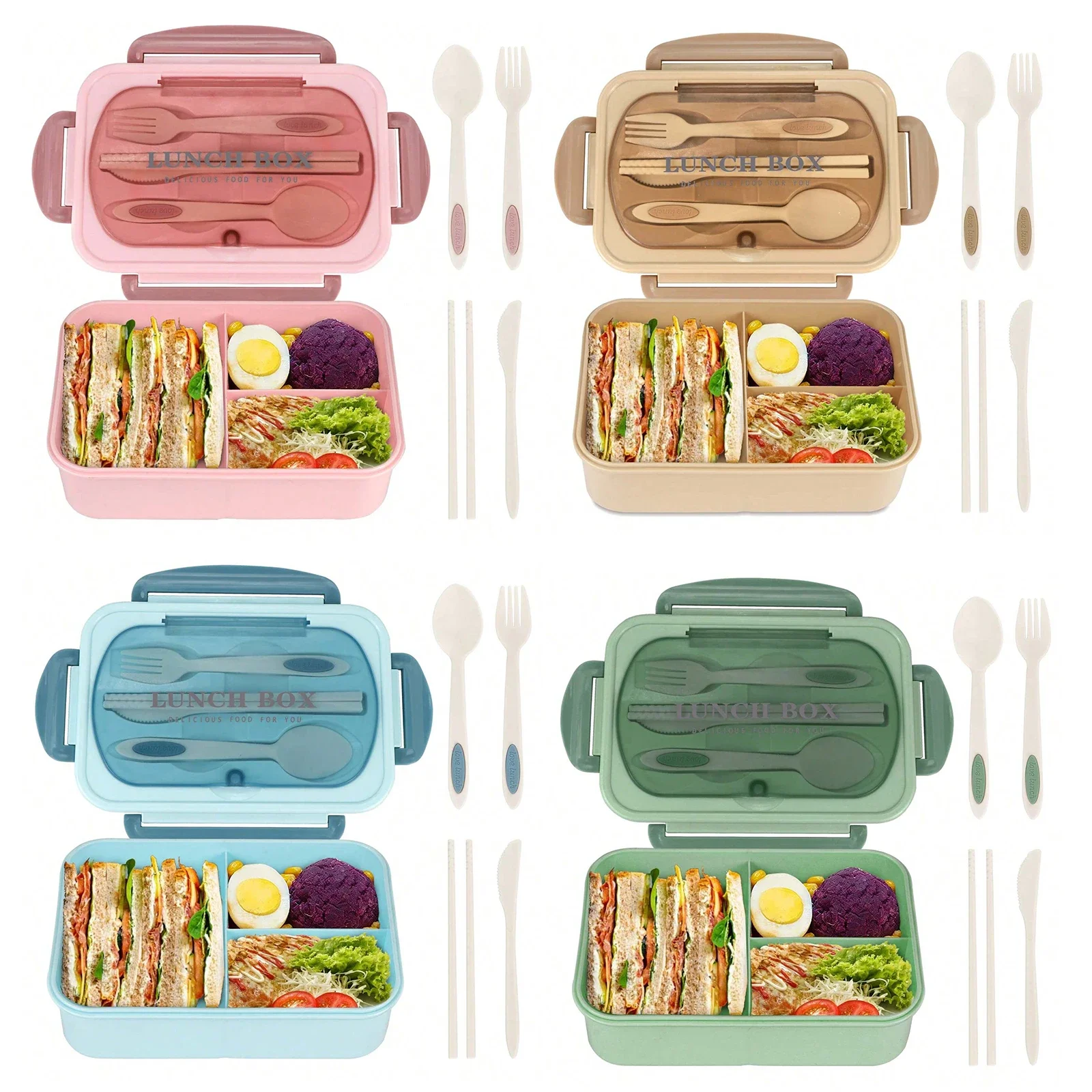 성인용 3칸 도시락통, 남녀공용 휴대용 도시락, 학교용 - Food Storage 30 Years 리뷰 및 가격