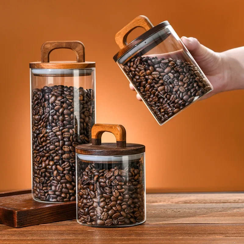 800-2100ml 나무 뚜껑 유리 항아리 1pc 밀폐 - Food Storage Glass Set 리뷰 및 가격