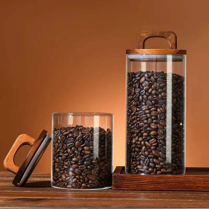 800-2100ml 나무 뚜껑 유리 항아리 1pc 밀폐 - Food Storage Glass Set 리뷰 및 가격