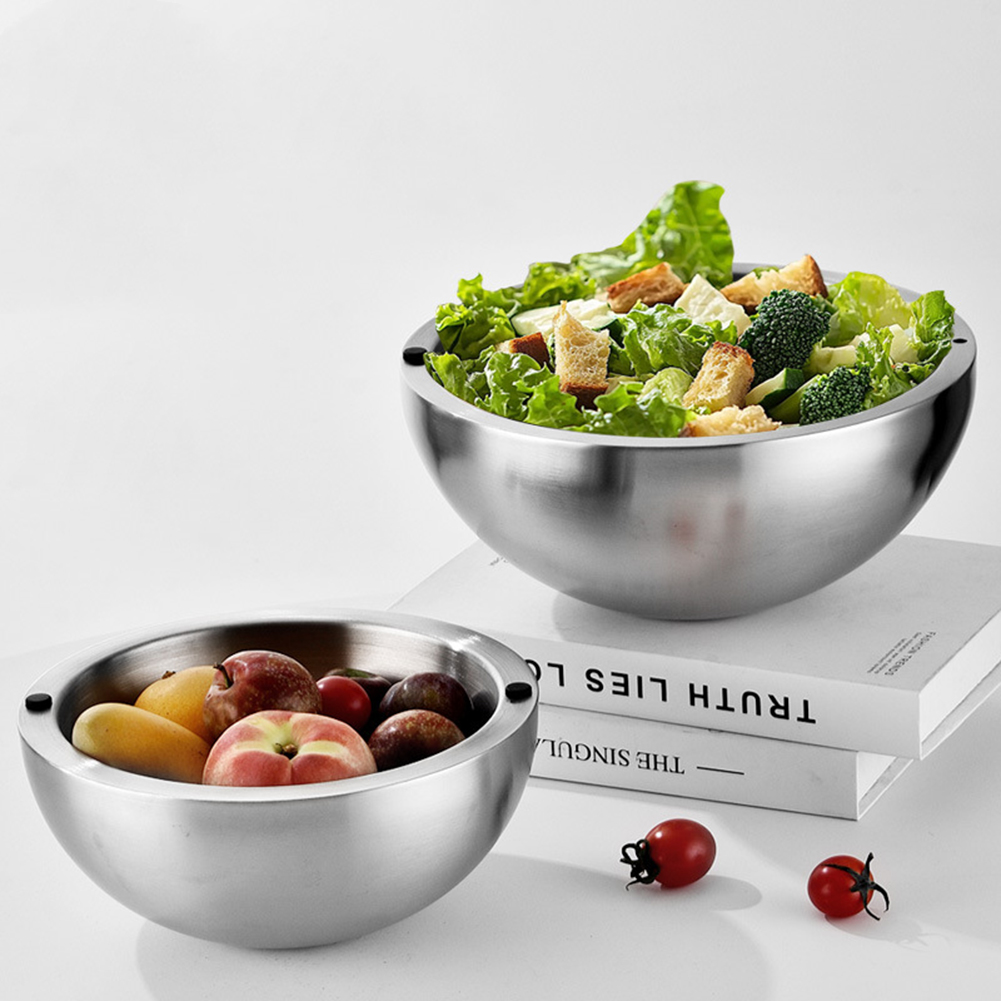 304 두꺼운 샐러드 믹싱 그릇 스테인레스 스틸 이중  - Food Storage Stainless Steel 리뷰 및 가격