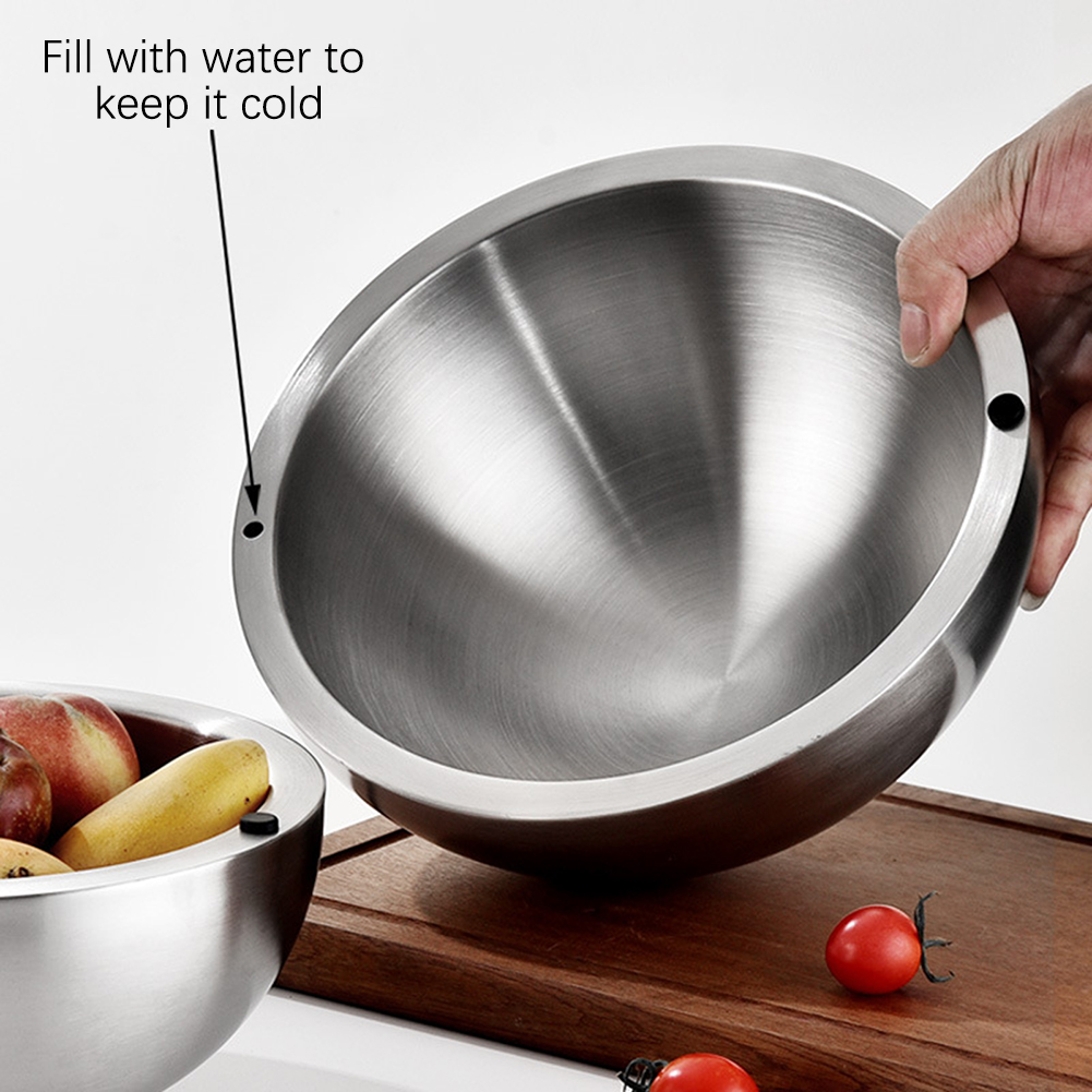 304 두꺼운 샐러드 믹싱 그릇 스테인레스 스틸 이중  - Food Storage Stainless Steel 리뷰 및 가격