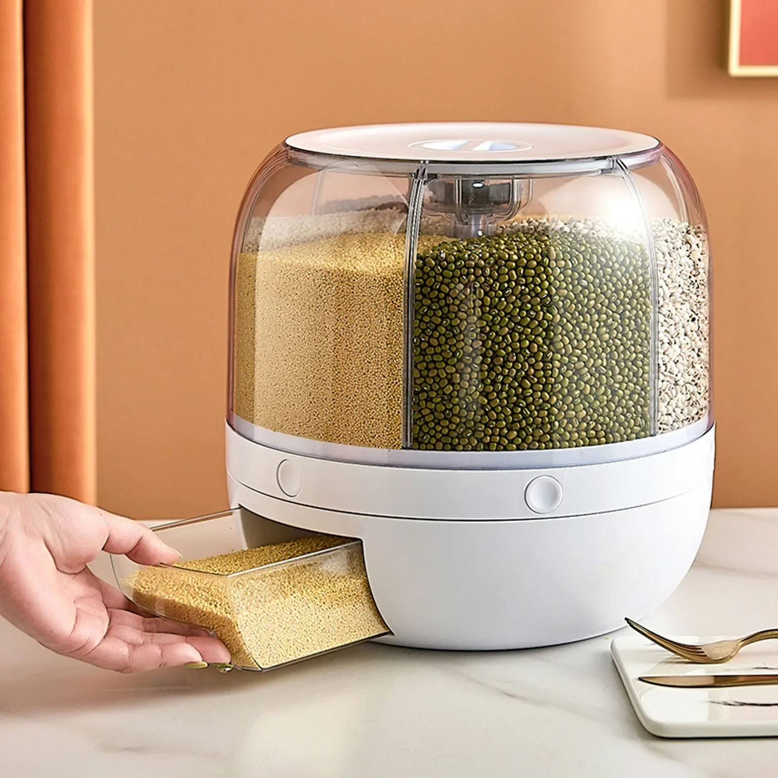 6칸 360 °   회전식 밀폐 식품 보관 용기 - 시 - Food Storage In Pantry 리뷰 및 가격