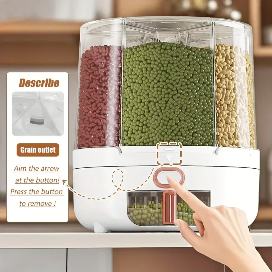 6칸 360 °   회전식 밀폐 식품 보관 용기 - 시 - Food Storage In Pantry 리뷰 및 가격