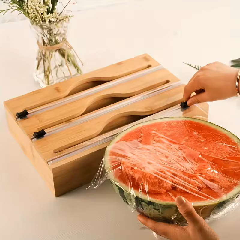 3 in 1 대나무 호일 랩 커팅 박스 벽걸이형 보관  - Food Storage Cabinet For Kitchen 리뷰 및 가격