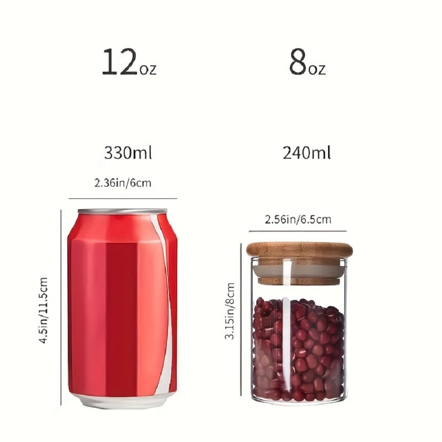 대나무 뚜껑이 달린 밀폐 유리 보관 항아리, 차, 커피 - Food Storage Glass Set 리뷰 및 가격