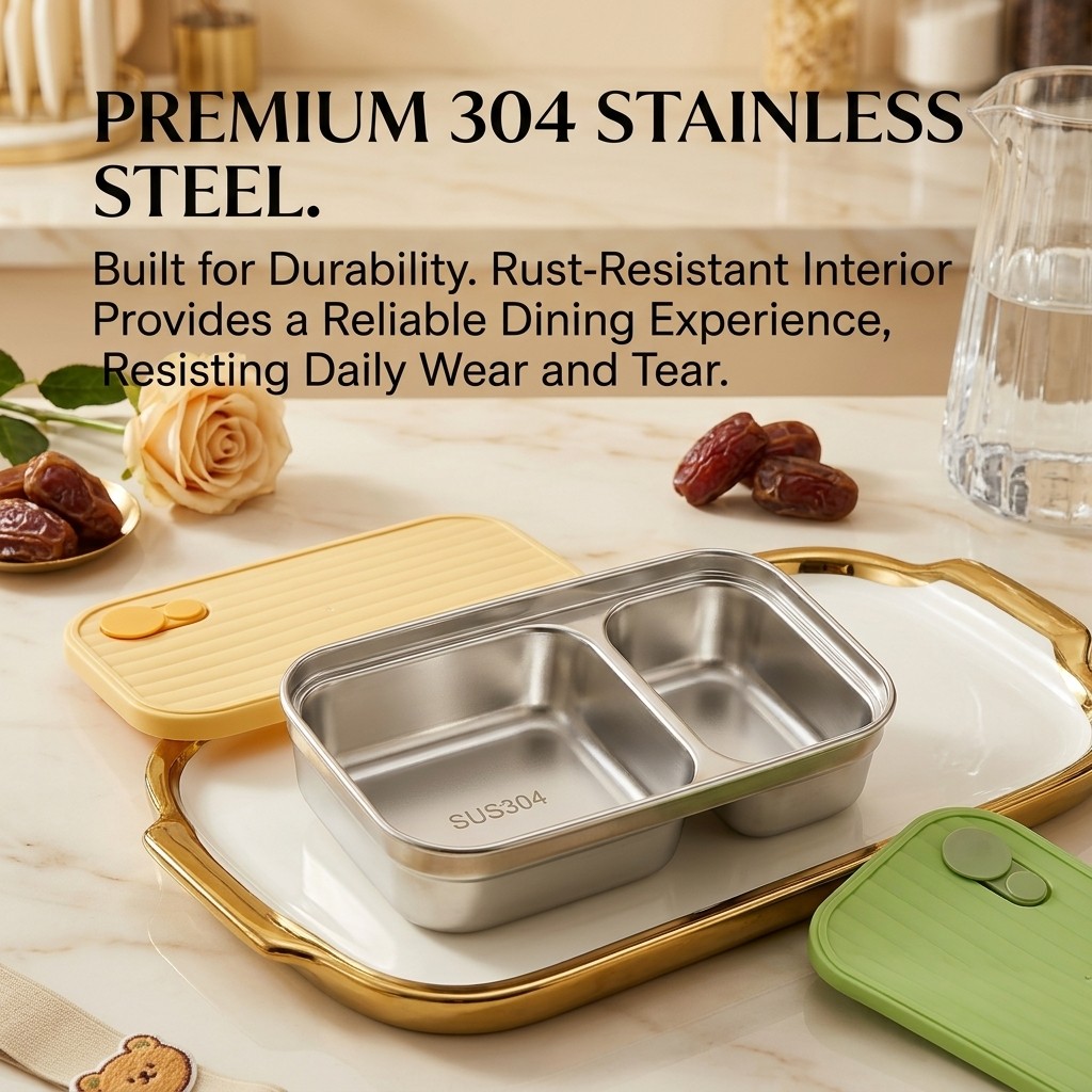 304 스테인리스 스틸 도시락 전자레인지용 벤토 도시락 - Food Storage 30 Years 리뷰 및 가격