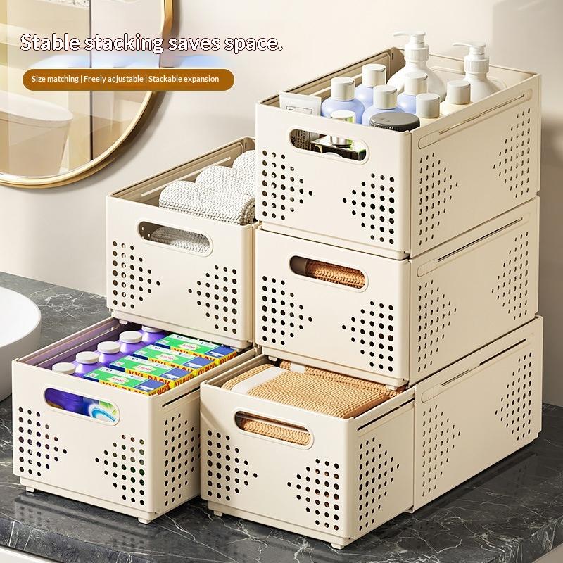 ● 접이식 플라스틱 캐비닛 수납함, 주방 식료품 저장실 - Stackable Pantry Bin 리뷰 및 가격