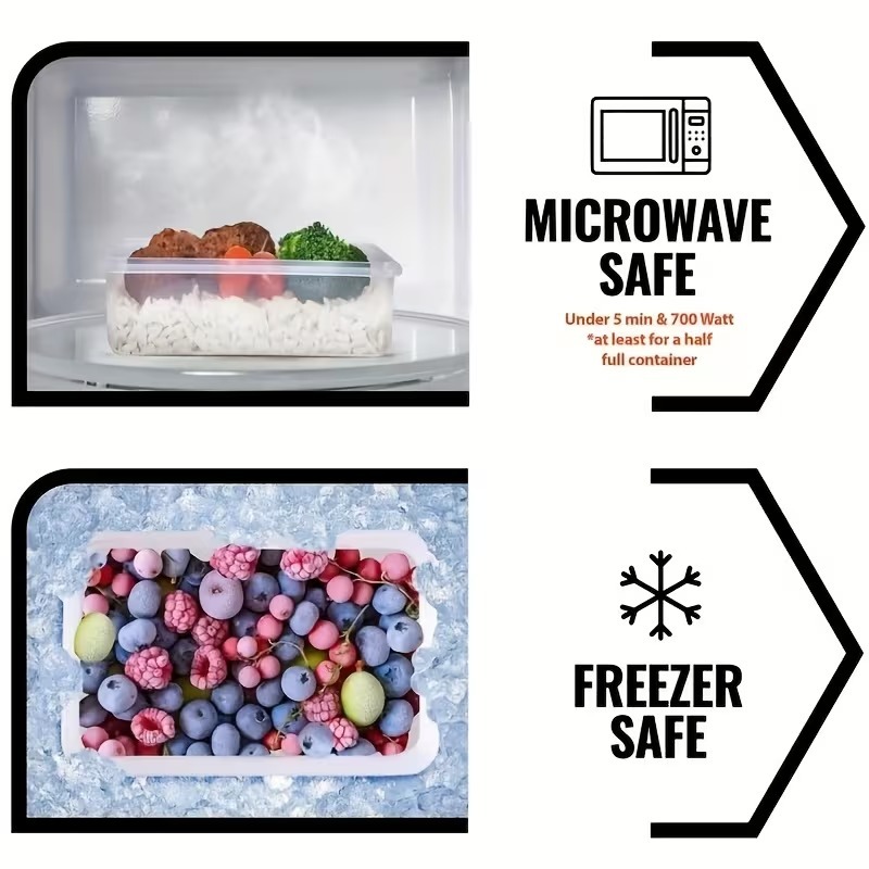 4개의 투명 식품 보관 용기(스냅 뚜껑 포함), 과일, - Food Storage Containers Set 리뷰 및 가격