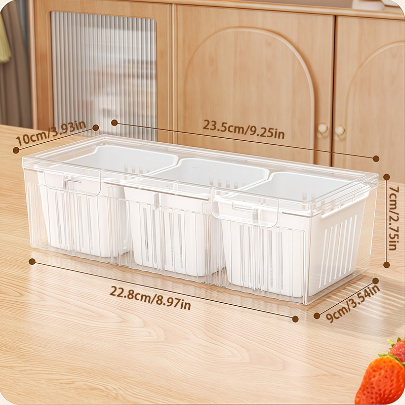 뚜껑이 있는 주방 냉장고 액세서리 세트, 음식 보관 용 - Food Storage With Compartments 리뷰 및 가격