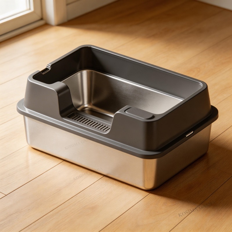 XL 스테인리스 고양이 화장실 금속 배변함 높은 벽면  - Food Storage Xl 리뷰 및 가격