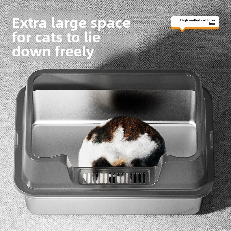 XL 스테인리스 고양이 화장실 금속 배변함 높은 벽면  - Food Storage Xl 리뷰 및 가격