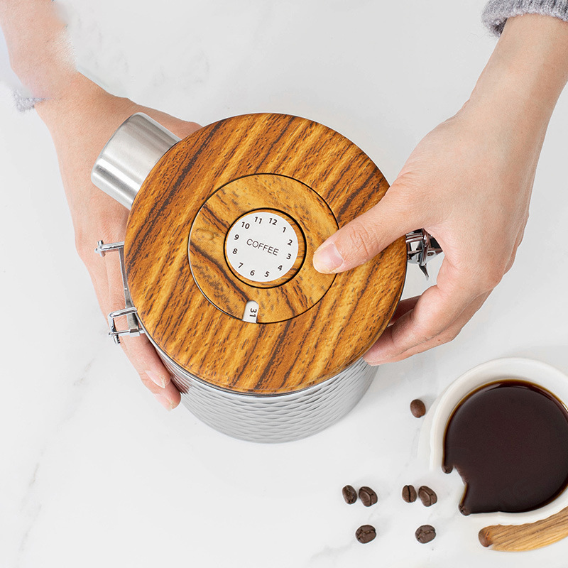 주방 스테인리스 스틸 커피 캐니스터 밀폐 커피 원두 식 - Food Storage Stainless Steel 리뷰 및 가격