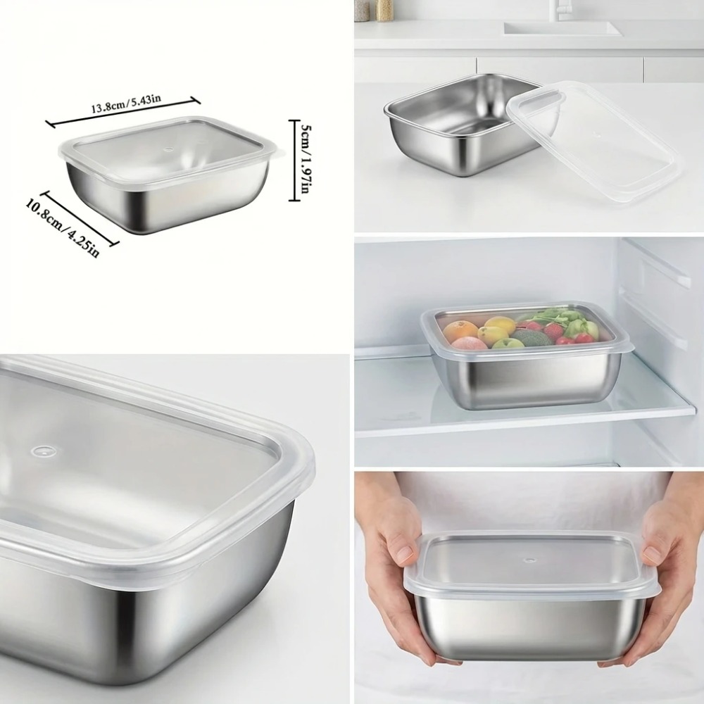 6pcs 스텐 밀폐 용기 스텐 반찬통 누수 방지 6pc - Food Storage Stainless Steel 리뷰 및 가격