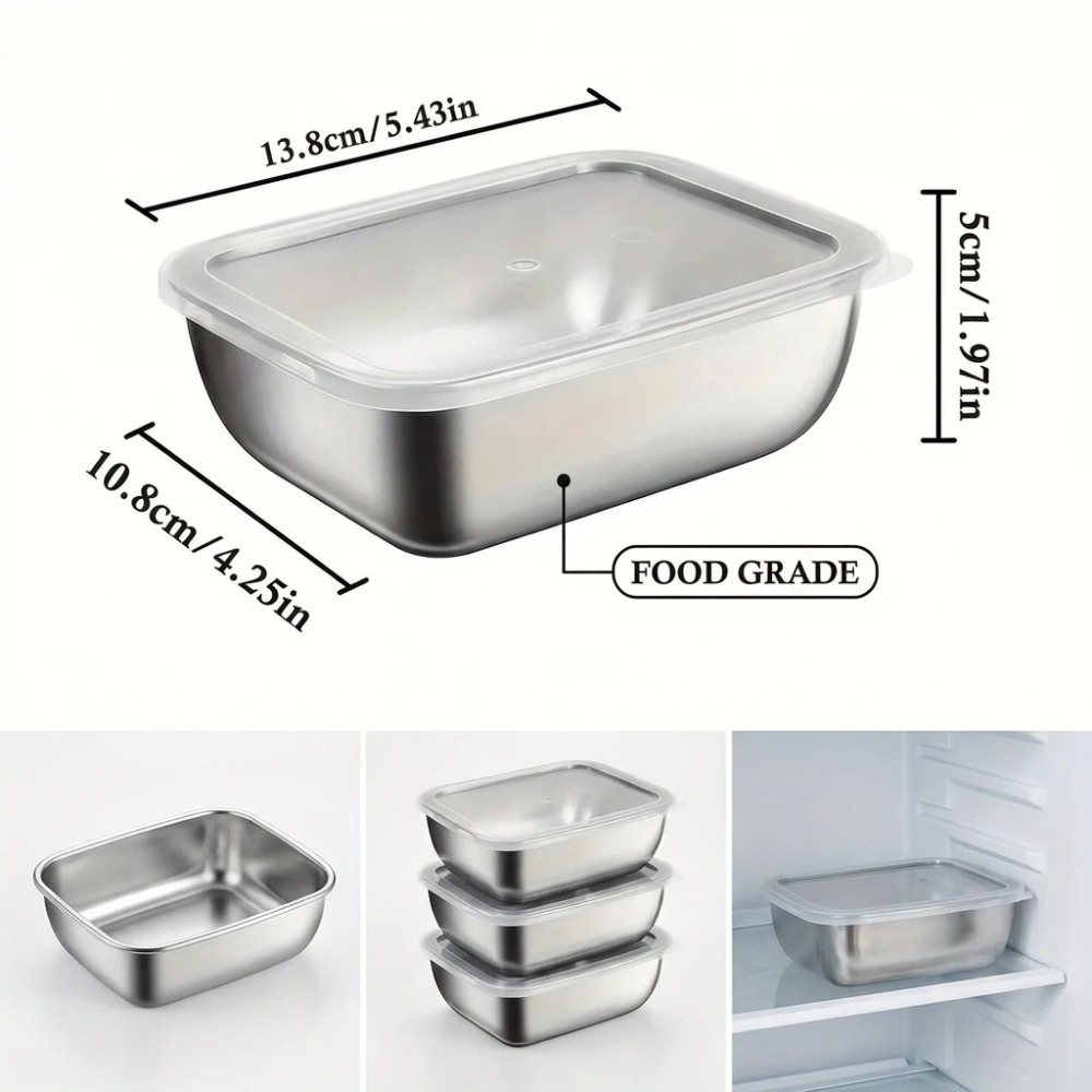 6pcs 스텐 밀폐 용기 스텐 반찬통 누수 방지 6pc - Food Storage Stainless Steel 리뷰 및 가격
