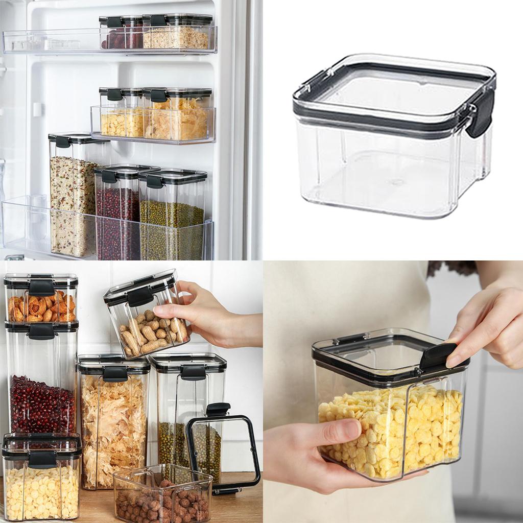 뚜껑이 있는 투명 냉장고 보관 용기 BPA 프리, 쌓을 - Stackable Pantry Bin 리뷰 및 가격