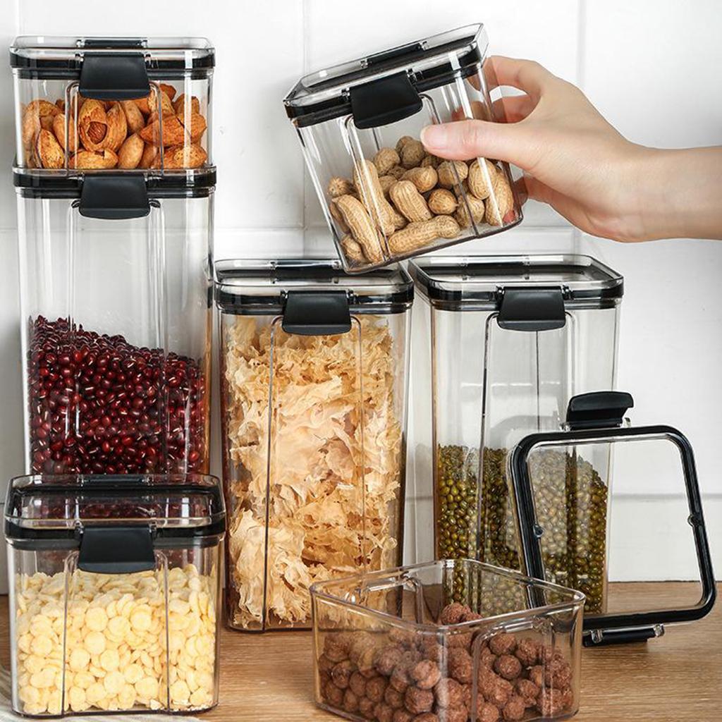 뚜껑이 있는 투명 냉장고 보관 용기 BPA 프리, 쌓을 - Stackable Pantry Bin 리뷰 및 가격