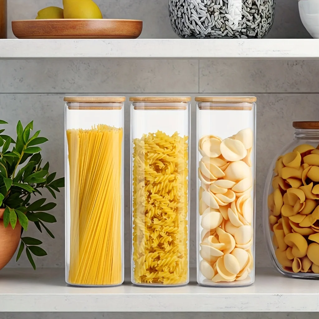 현대적인 26/42온스 유리 저장 용기, 사각형 나무  - Food Storage Acrylic Containers 리뷰 및 가격