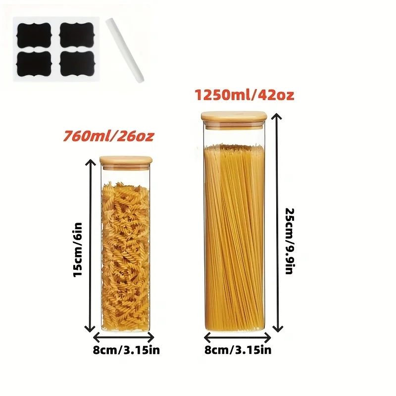 현대적인 26/42온스 유리 저장 용기, 사각형 나무  - Food Storage Acrylic Containers 리뷰 및 가격
